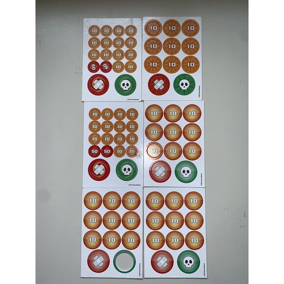 6 Pokémon TCG - XY BREAK: BREAKpoint Punchouts - Damage, Poison, & Burn Counters - Picture 1 of 4